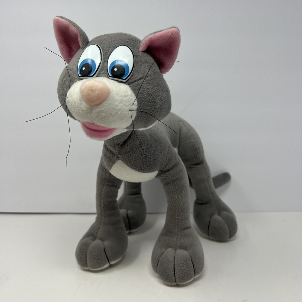 Gray Kitty Cat Plush 10‎ Inch Poseable Articulated Stuffed Animal toy